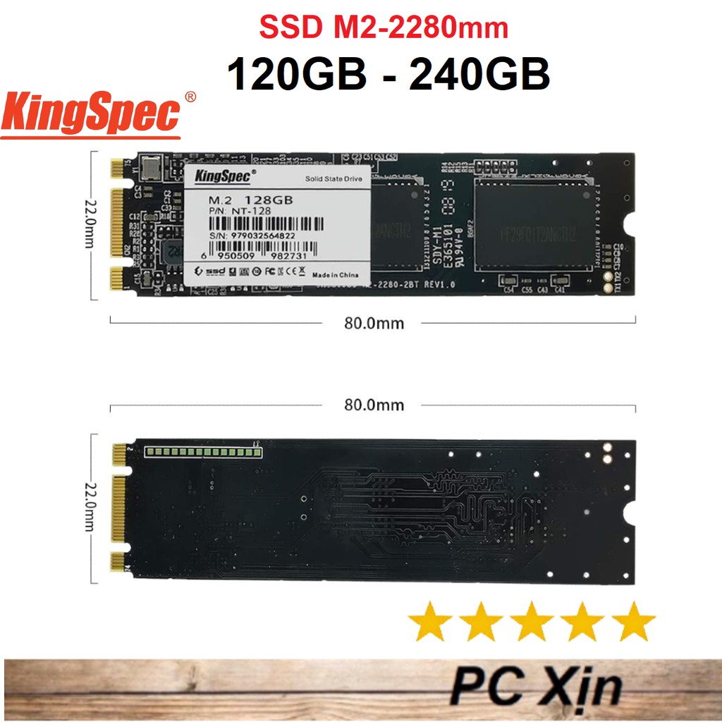 [Mã ELMSBC giảm 8% đơn 300K] SSD M2 Kingspec 240GB Interface M2_NT-240 2280mm